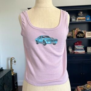 Obsessive love mauve tank top, size XL